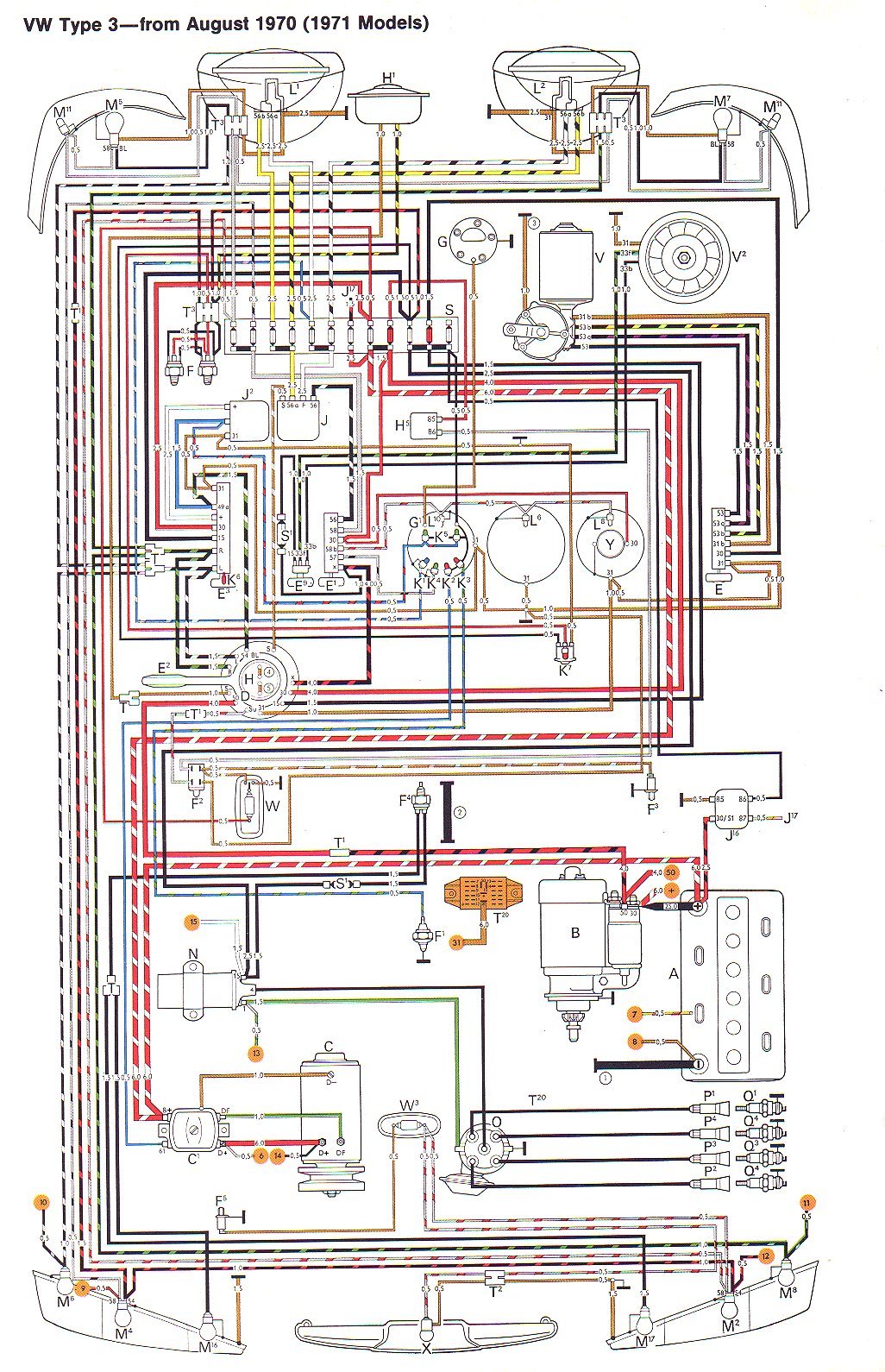 VW Type 3 Wiring Diagrams